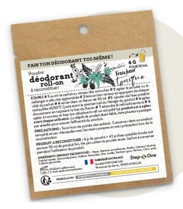 Recharge Dose 6gr Déodorant Senteur Fraîcheur Tonique STEP-ONE