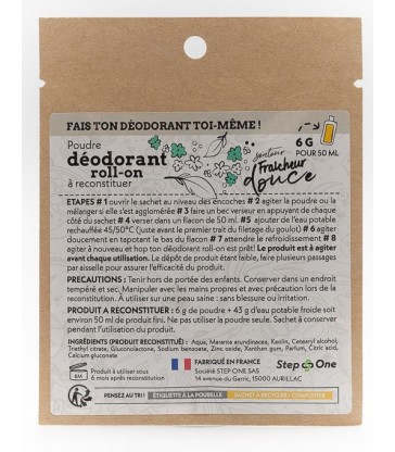 Recharge Dose 6gr Déodorant Senteur Fraîcheur Douce STEP-ONE