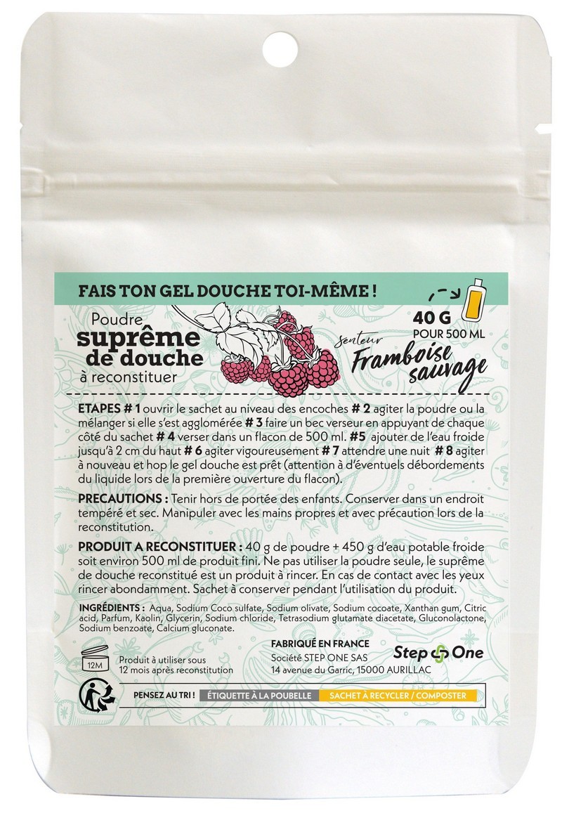 Recharge 3 doses Suprême de douche Framboise sauvage STEP-ONE