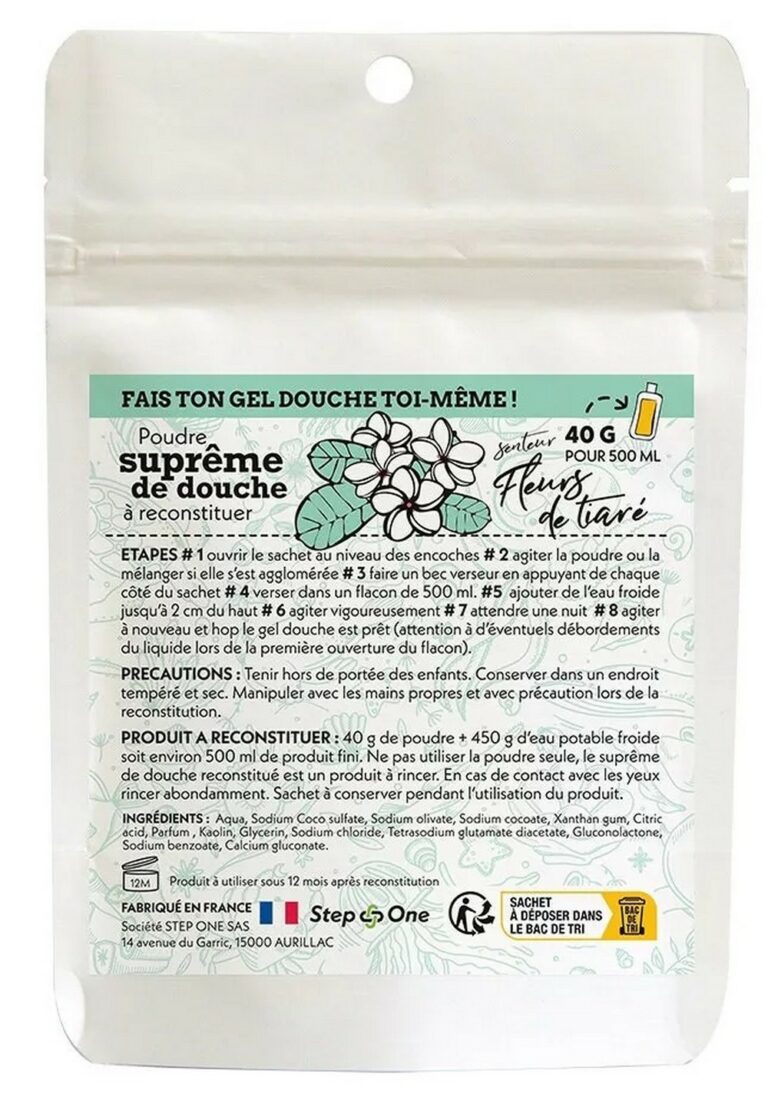 Recharge Dose Suprême de douche Fleurs de Tiaré STEP-ONE