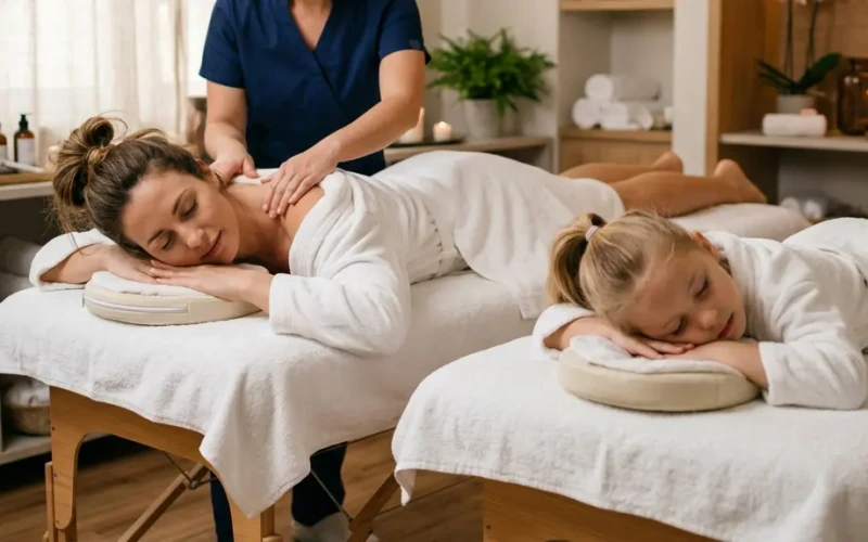 Massage duo parent enfant